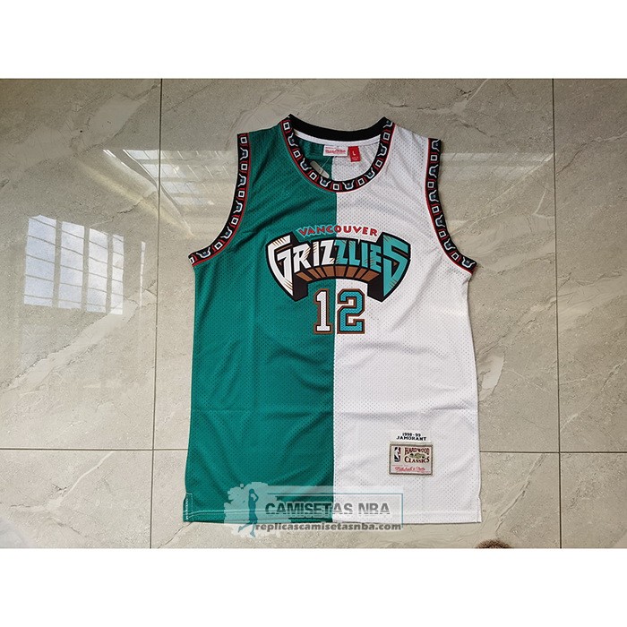 Camiseta Memphis Grizzlies Ja Morant NO 12 Split Edition Verde Blanco